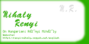 mihaly renyi business card